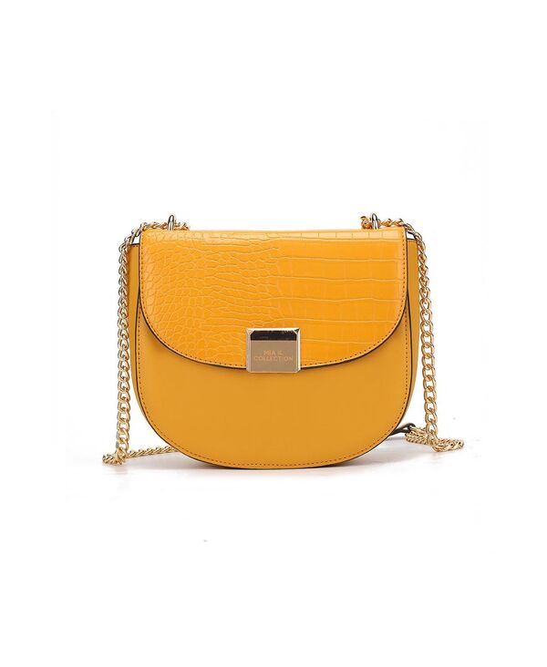 ブルックリン 【送料無料】 MKFコレクション レディース ショルダーバッグ バッグ Brooklyn Crocodile Embossed Women's Shoulder Bag by Mia K Yellow