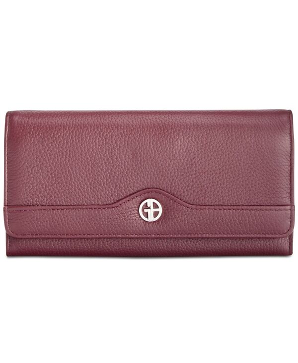 【送料無料】 ジャーニ ベルニーニ レディース 財布 アクセサリー Pebble Leather Receipt Wallet Wine/Silver
