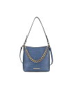 yz MKFRNV fB[X V_[obO obO Bizzy Faux Crocodile-Embossed Women's Shoulder Bag Denim blue