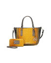 yz MKFRNV fB[X z ANZT[ Croco Satchel Bag With Wallet By Mia K. Yellow