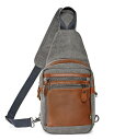 yz TSDuh fB[X {fBobOEEGXg|[` obO Torreya Canvas Sling Bag Gray