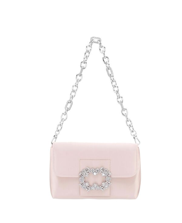 【送料無料】 ニナ レディース ハンドバッグ バッグ Women's Baguette Bag with Crystal Buckle Handbag Pearl Rose