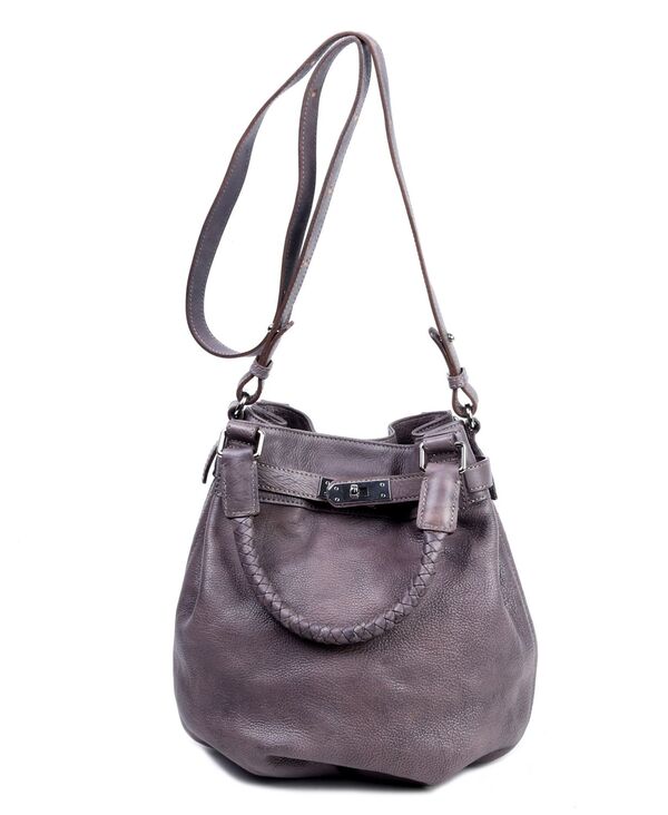 楽天ReVida 楽天市場店【送料無料】 オールドトレンド レディース ハンドバッグ バッグ Women's Genuine Leather Pumpkin Bucket Bag Gray