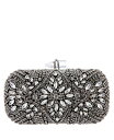 yz ji fB[X nhobO obO Women's Crystal Embellished Minaudiere Black White