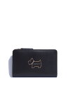 yz h[ h fB[X z ANZT[ Women's Heritage Dog Outline Medium Leather Bifold Wallet Black