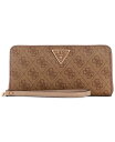 yz QX fB[X z ANZT[ Laurel 4G Logo Basique Large Zip-Around Wallet Latte Logo