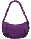 yz ji fB[X nhobO obO Braided Crystal Hobo Bag Eggplant