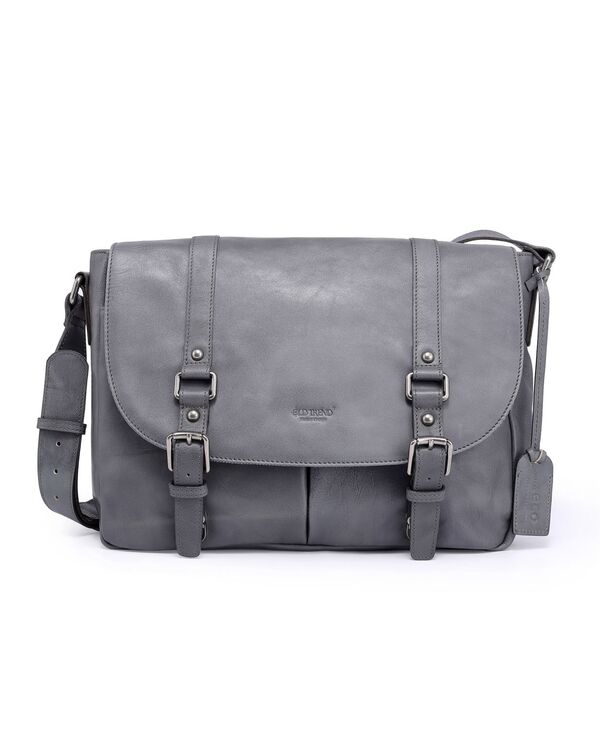 【送料無料】 オールドトレンド レディース ショルダーバッグ バッグ Women 039 s Genuine Leather Moonlight Messenger Bag Gray