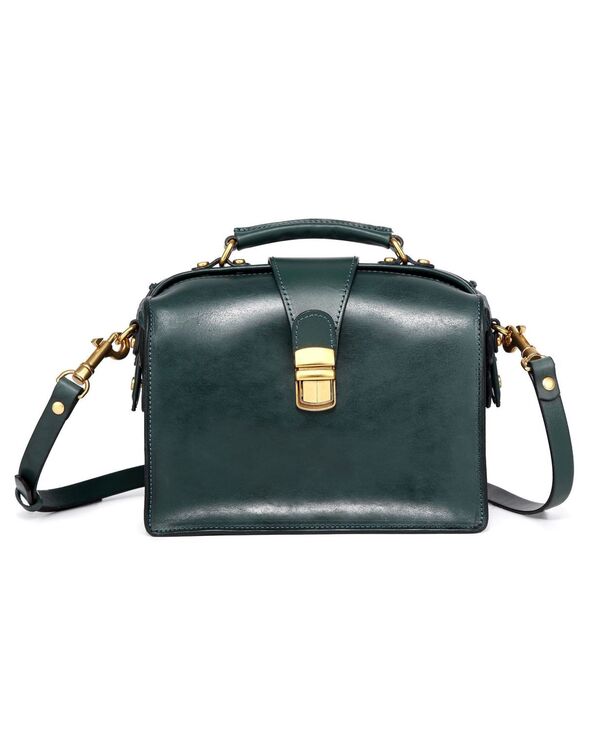 楽天ReVida 楽天市場店【送料無料】 オールドトレンド レディース ハンドバッグ バッグ Women's Genuine Leather Doctor Transport Satchel Bag Teal