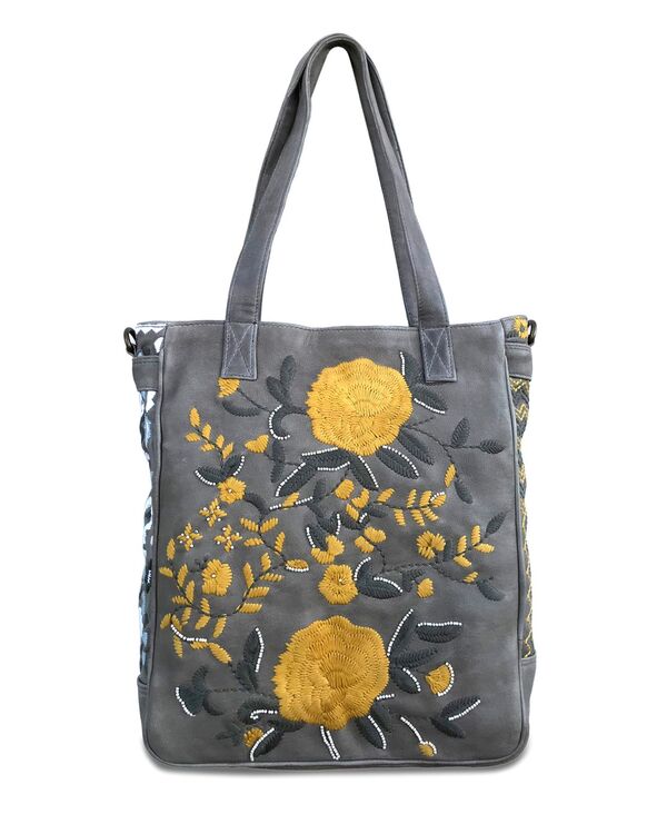 楽天ReVida 楽天市場店【送料無料】 オールドトレンド レディース トートバッグ バッグ Women's Flora Soul Hand-Embroidery Tote Bag Gray