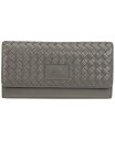 yz }V[j fB[X z ANZT[ Women's Basket Weave Collection RFID Secure Quadruple Fold Wallet Gray