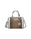 yz MKFRNV fB[X nhobO obO Eleanor Croco-Embossed Women Satchel bag Purse Light grey