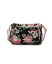 yz MKFRNV fB[X V_[obO obO Rosalie Quilted floral Pattern Women's Shoulder Bag by Mia K Black