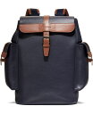 【送料無料】 コールハーン レディース ハンドバッグ バッグ Triboro Large Leather Rucksack Bag Navy Blazer New British Tan