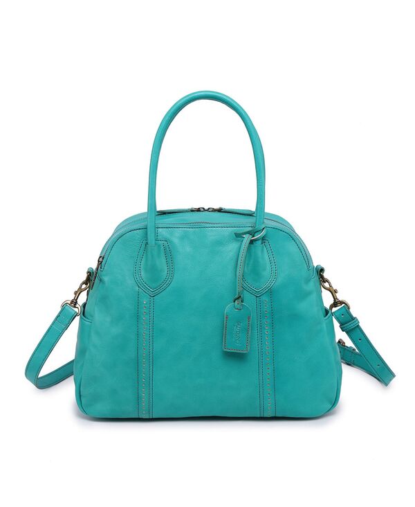 【送料無料】 オールドトレンド レディース ハンドバッグ バッグ Women 039 s Genuine Leather Vintage-Like Hobo Bag Aqua