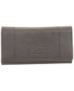 yz }V[j fB[X z ANZT[ Women's Pebbled Collection RFID Secure Trifold Wing Wallet Gray