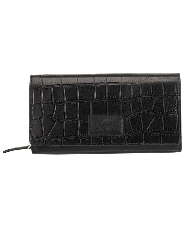 【送料無料】 マンシーニ レディース クラッチバッグ バッグ Women's Croco Collection RFID Secure Clutch Wallet Black
