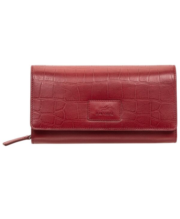 【送料無料】 マンシーニ レディース クラッチバッグ バッグ Women's Croco Collection RFID Secure Clutch Wallet Red