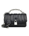 yz h[ h fB[X V_[obO obO Mill Bay Padlock Quilt Mini Leather Flapover Crossbody Black