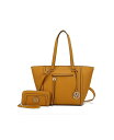 yz MKFRNV fB[X g[gobO obO Alexandra Women's Tote Bag with Wallet by Mia K Yellow