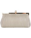 【送料無料】 ニナ レディース クラッチバッグ バッグ Women's Pleated Metallic Frame Clutch Champagne Gold-tone(4)