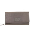 yz }V[j fB[X Nb`obO obO Women's Pebbled Collection RFID Secure Mini Clutch Wallet Gray