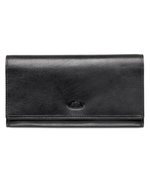  マンシーニ レディース 財布 アクセサリー Equestrian-2 Collection RFID Secure Trifold Checkbook Wallet Black