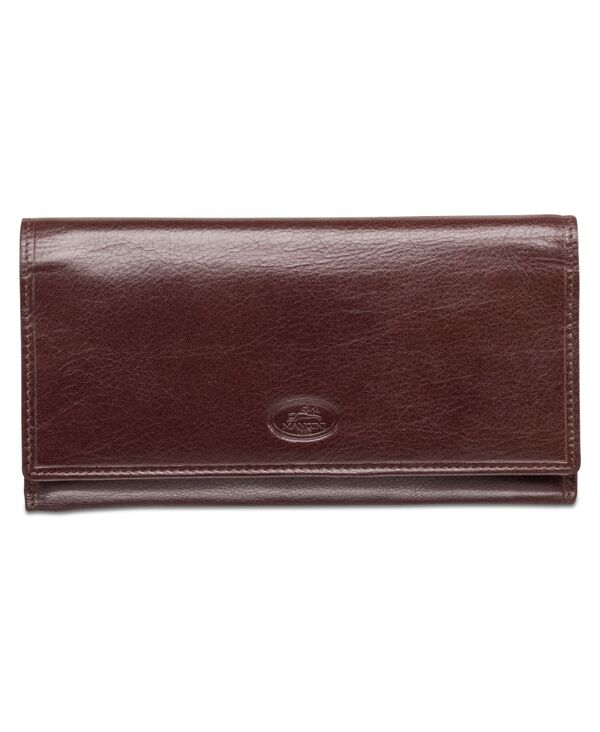  マンシーニ レディース 財布 アクセサリー Equestrian-2 Collection RFID Secure Trifold Checkbook Wallet Brown