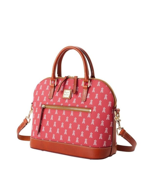 【送料無料】 ドーネイアンドバーク レディース ハンドバッグ バッグ Women 039 s Los Angeles Angels Signature Domed Zip Satchel Purse Red