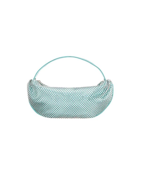 【送料無料】 ニナ レディース ハンドバッグ バッグ Half Moon Crystal Netting Bag Sea Green