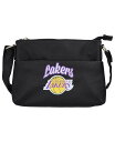 yz tHR fB[X nhobO obO Women's Los Angeles Lakers Logo Script Crossbody Handbag Black