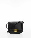 yz }S fB[X nhobO obO Women's Croc-Effect Flap Bag Black