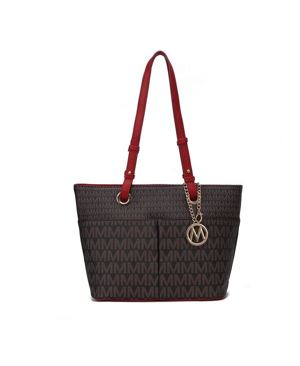 【送料無料】 MKFコレクション レディース トートバッグ バッグ Lori M logo Printed Women's Tote by Mia K Red