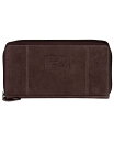 yz }V[j fB[X z ANZT[ Casablanca Collection RFID Secure Zippered Clutch Wallet Brown