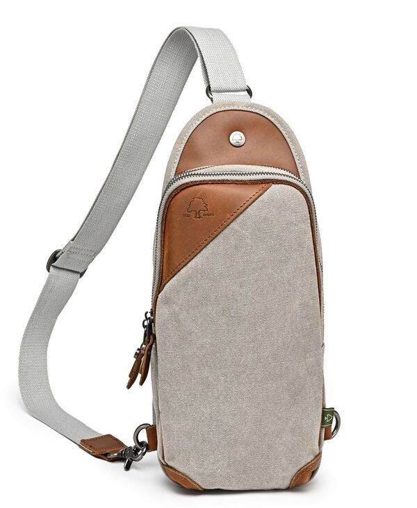 TSDブランド レディース バッグ ボディバッグ・ウエストポーチ TSD BRAND Canna Canvas Sling Bag Gray..
