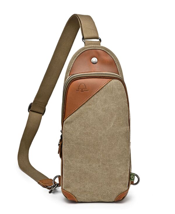 TSDブランド レディース バッグ ボディバッグ・ウエストポーチ TSD BRAND Canna Canvas Sling Bag Oliv..