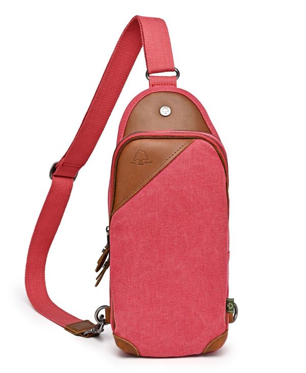 TSDブランド レディース バッグ ボディバッグ・ウエストポーチ TSD BRAND Canna Canvas Sling Bag Red ..