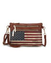 yz MKFRNV fB[X V_[obO obO Alisson Women's Patriotic Crossbody Wristlet Bag by Mia K Tan