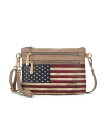 yz MKFRNV fB[X V_[obO obO Alisson Women's Patriotic Crossbody Wristlet Bag by Mia K Taupe