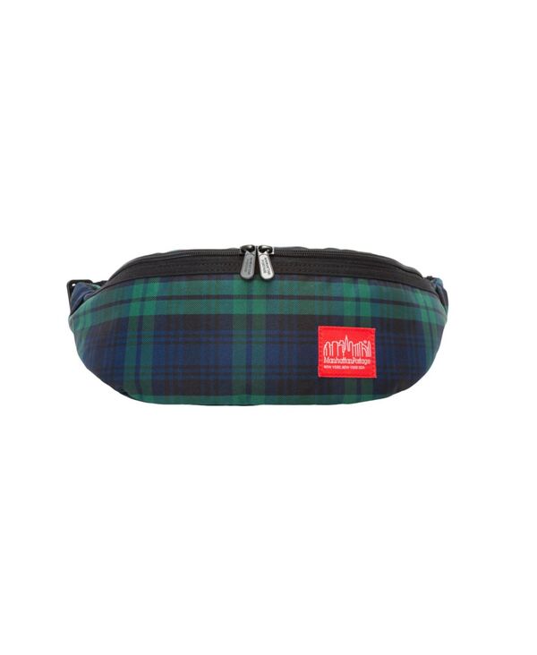 ブルックリン 【送料無料】 マンハッタンポーテージ レディース ボディバッグ・ウエストポーチ バッグ Women's Plaid Brooklyn Bridge Waist Bag Light Green