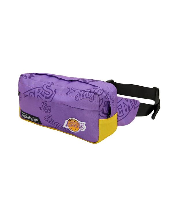 【送料無料】 ミッチェル ネス レディース ボディバッグ ウエストポーチ バッグ Women 039 s Los Angeles Lakers Team Logo Fanny Pack Purple