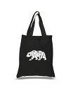 yz GG[|bvA[g fB[X g[gobO obO California Bear - Small Word Art Tote Bag Black