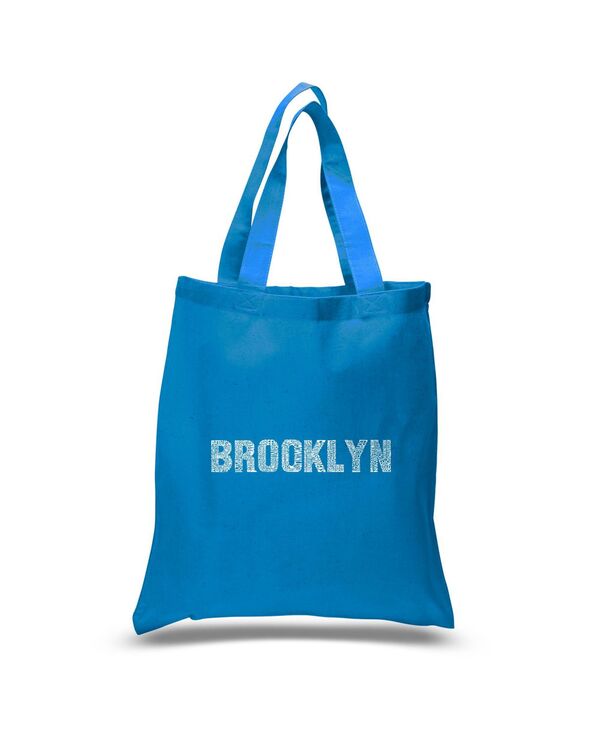 ブルックリン 【送料無料】 エルエーポップアート レディース トートバッグ バッグ Brooklyn Neighborhoods - Small Word Art Tote Bag Sapphire