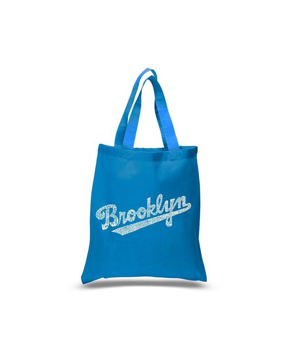 ブルックリン 【送料無料】 エルエーポップアート レディース トートバッグ バッグ Brooklyn Neighborhoods - Small Word Art Tote Bag Sapphire