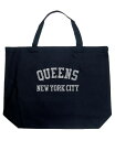 yz GG[|bvA[g fB[X g[gobO obO Queens Neighborhoods - Large Word Art Tote Bag Black