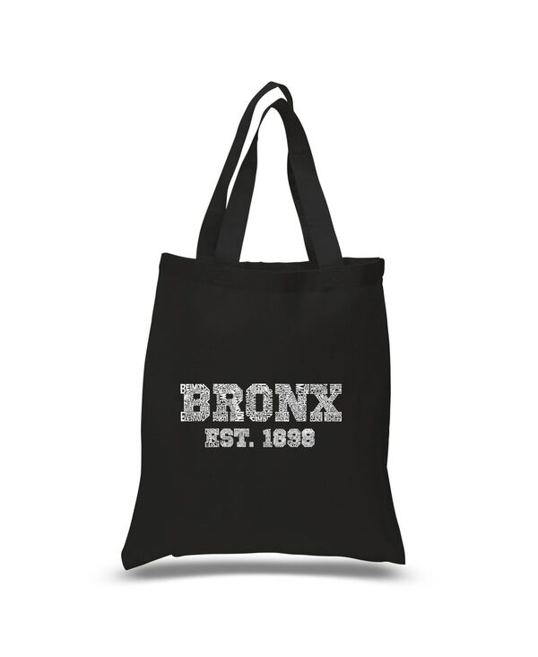 【送料無料】 エルエーポップアート レディース トートバッグ バッグ Bronx Neighborhoods - Small Word Art Tote Bag Black