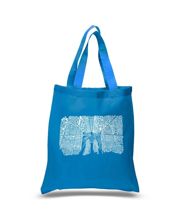 ブルックリン 【送料無料】 エルエーポップアート レディース トートバッグ バッグ Brooklyn Bridge - Small Word Art Tote Bag Sapphire