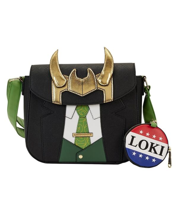 【送料無料】 ラウンジフライ レディース ショルダーバッグ バッグ Women 039 s Loki Loki for President Cosplay Crossbody Bag with Coin Holder Brown