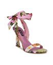 【送料無料】 ナインウェスト レディース サンダル シューズ Women 039 s Kelsie Ankle Wrap Heeled Dress Sandals Pink Rose Print Multi - Textile