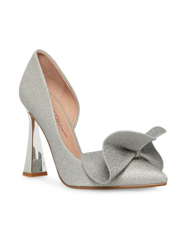  ベッツィジョンソン レディース パンプス シューズ Women's Nobble Structured Bow Slip-on Pumps Silver